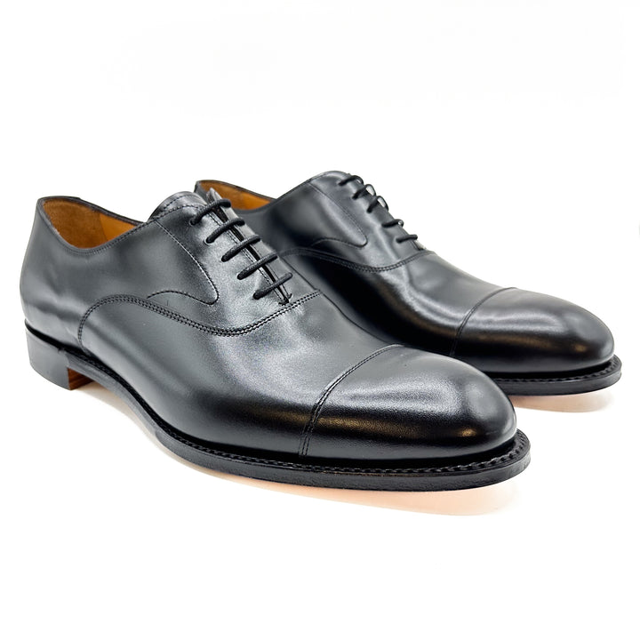Alfred Black Calf Leather Oxford Cap Toe