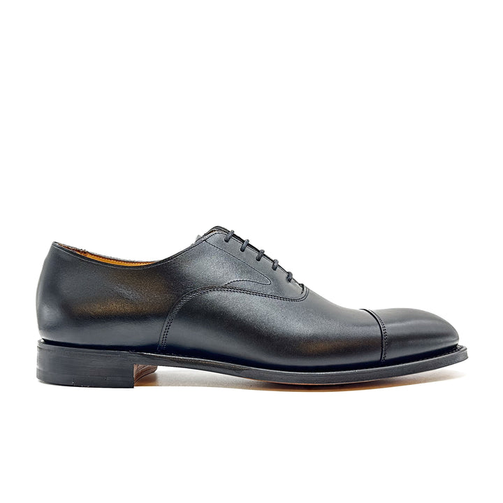 Alfred Black Calf Leather Oxford Cap Toe
