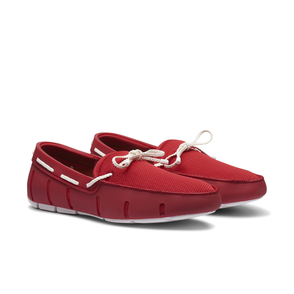 Braided Lace Loafer - Signal Red/White