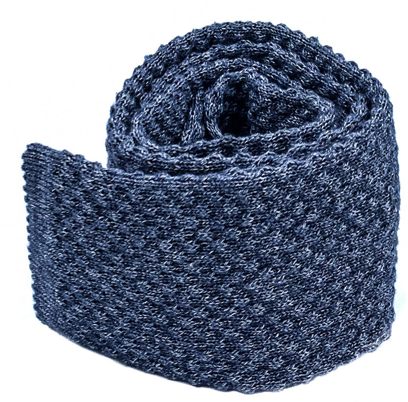 Blue Woven Skinny Tie