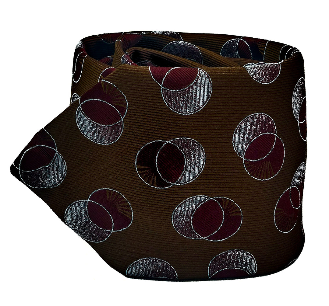 Brown Circular Medallion Tie