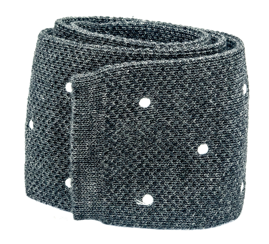 Grey Woven Dotted Tie