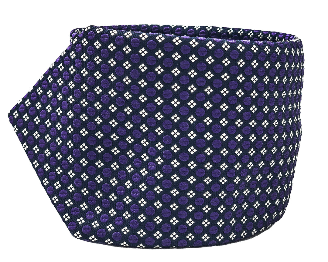 Purple Geometric Tie