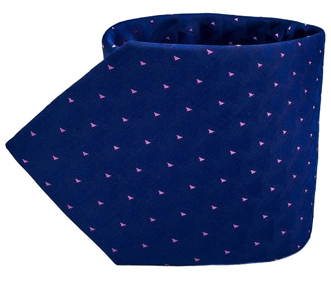 Navy Geometric Dot Tie