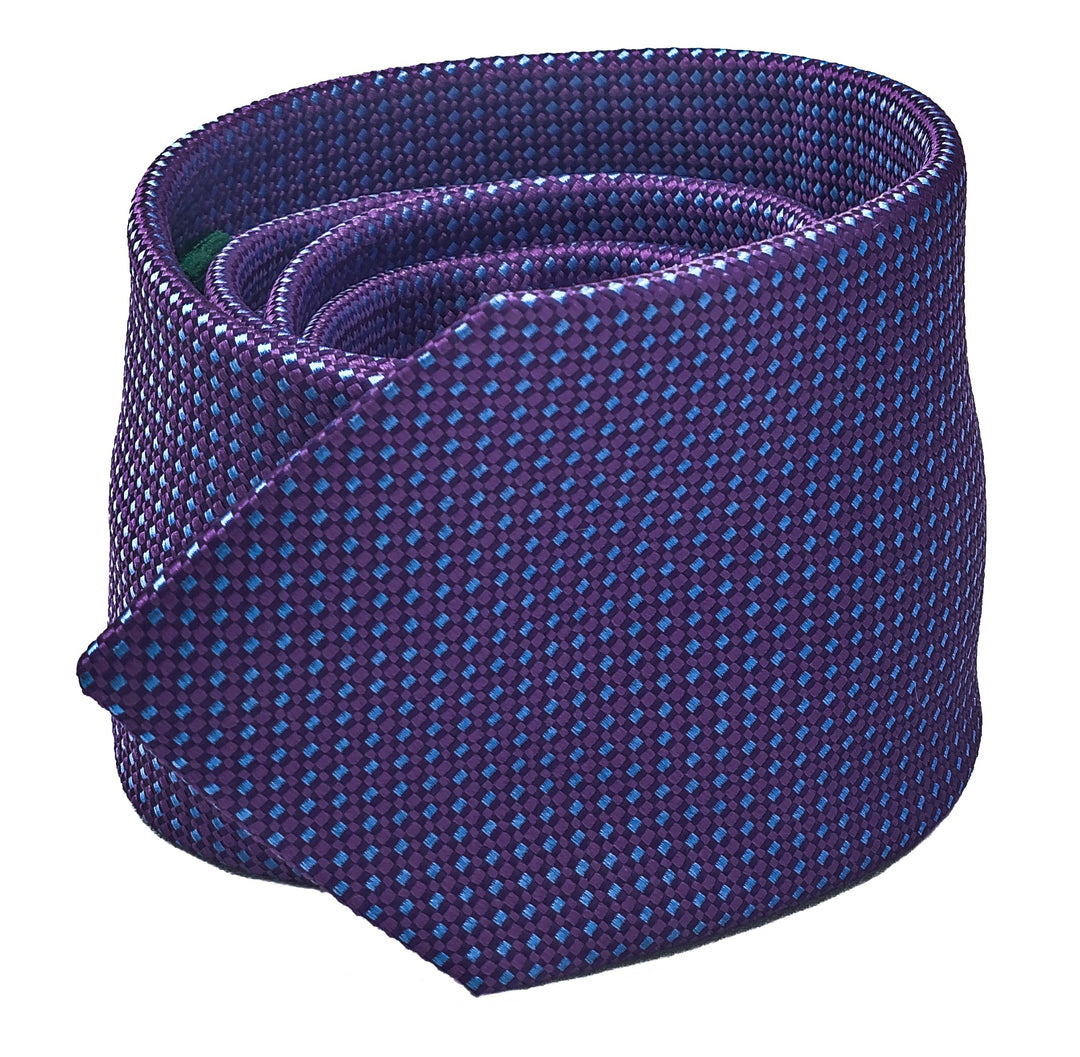 Purple and Blue Basketweave Tie