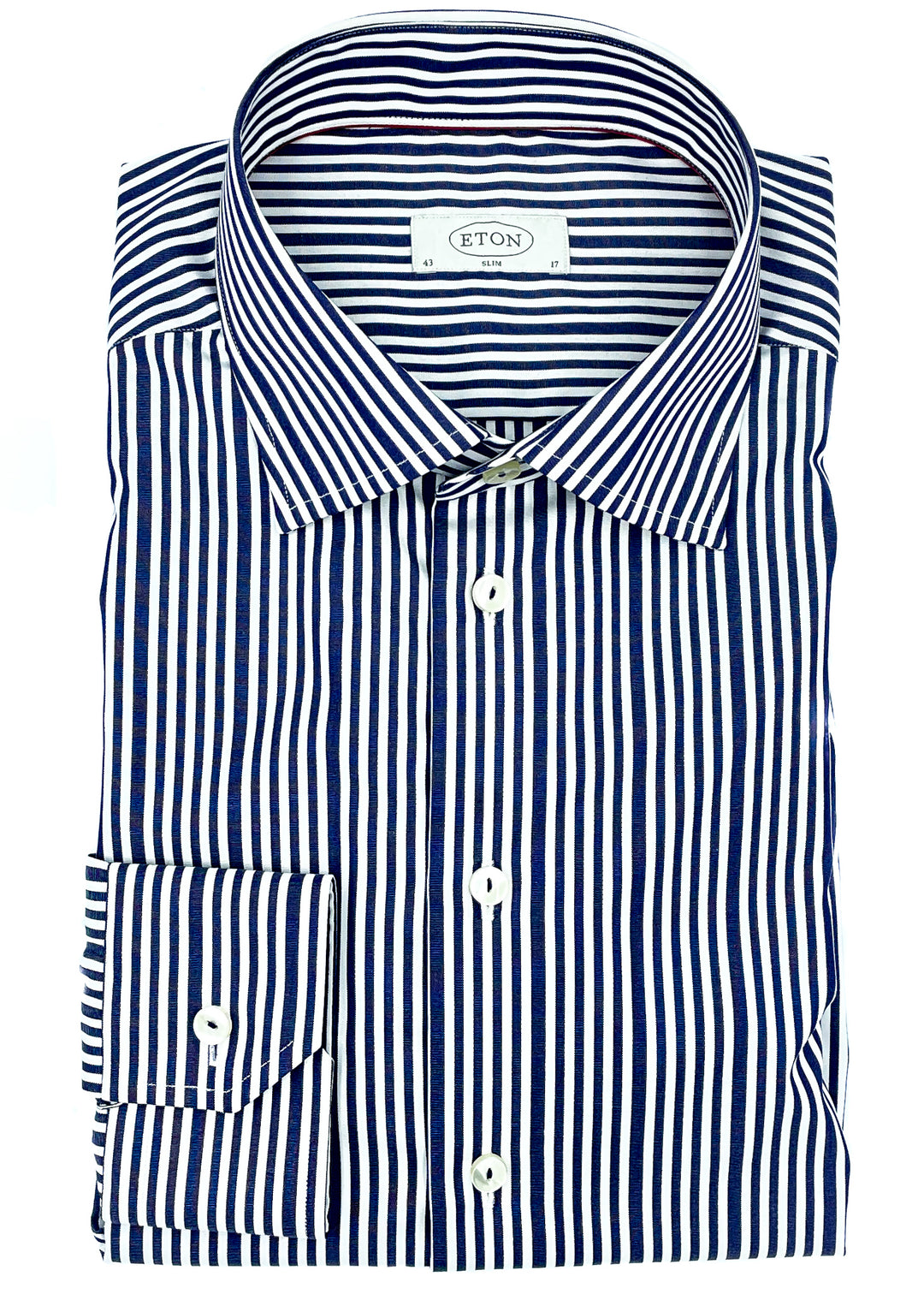 Slim Fit Striped Poplin