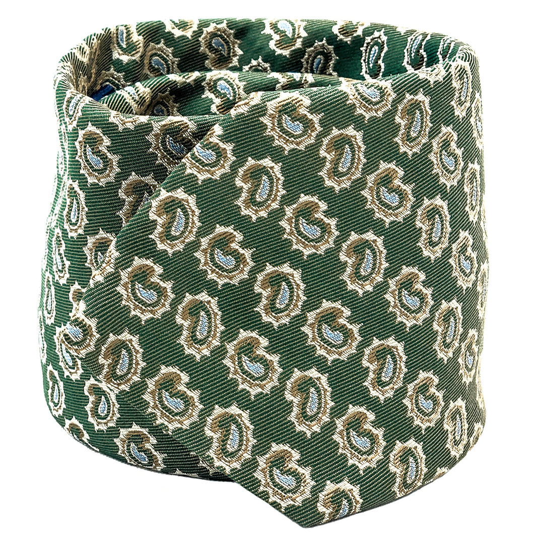 Green Paisley Medallion Tie