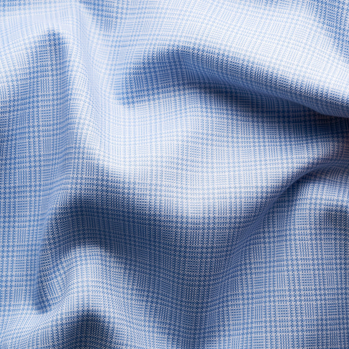 Slim Fit Check Twill with Colour Coordinated Button Thread