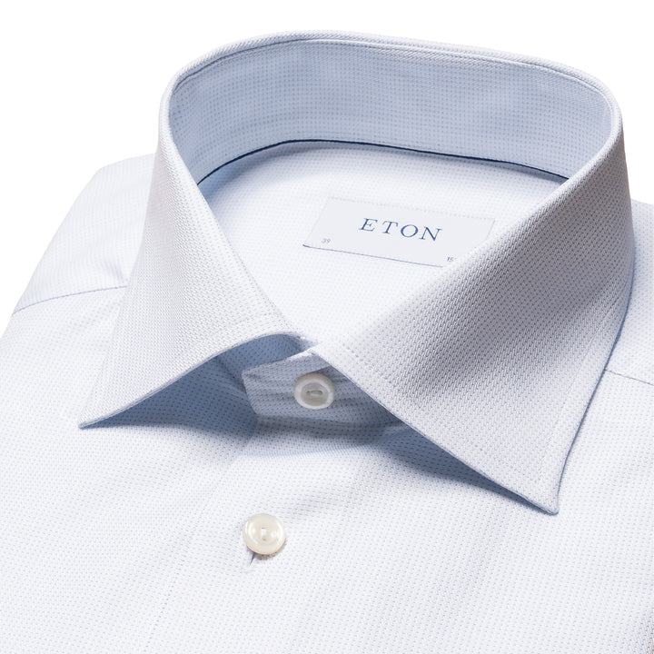 Contemporary Fit Pin Dot Signature Twill