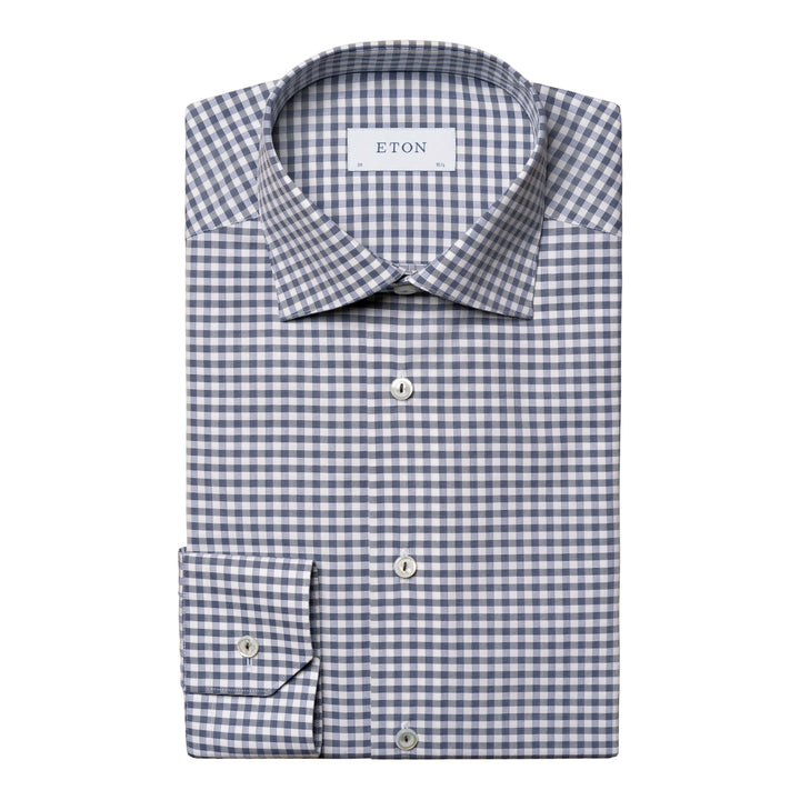 Slim Fit Check Fine Piqué