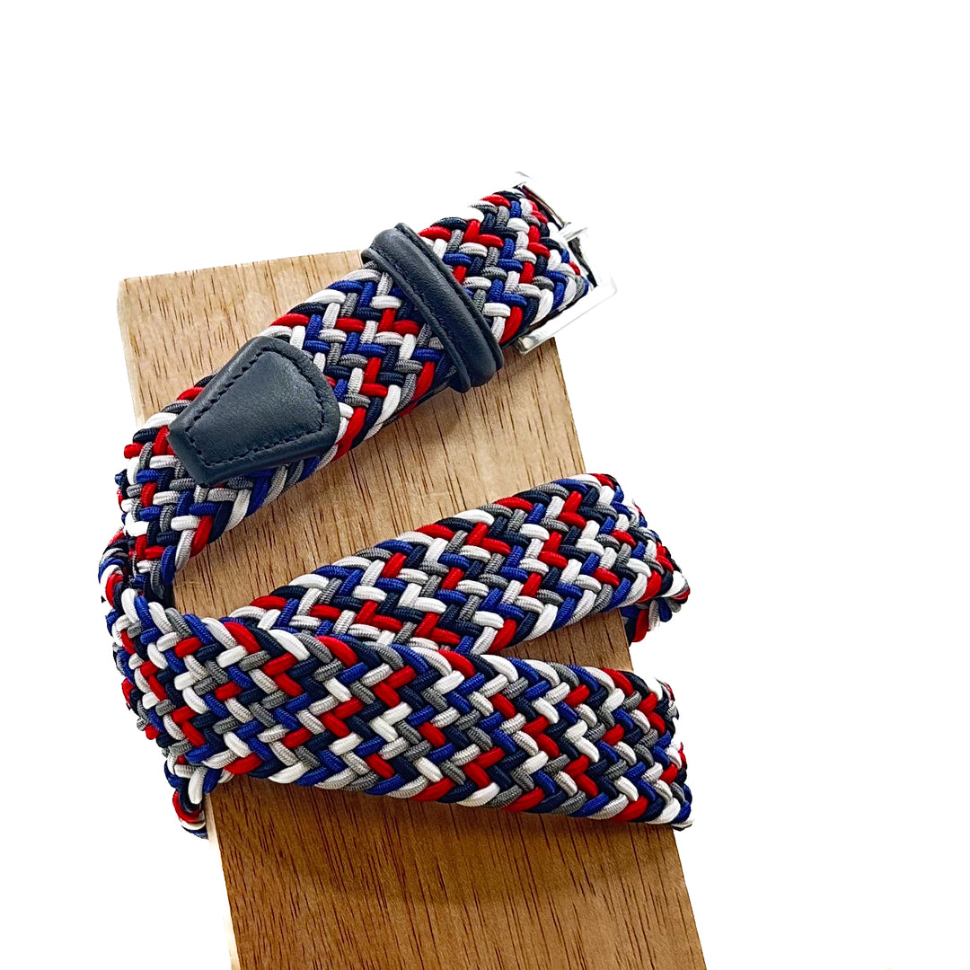 Classic Multi Colour Elastic Woven Belt