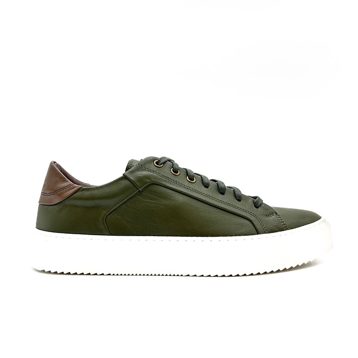 91099 Leather Cup Sole Sneaker - Nail Chocolate