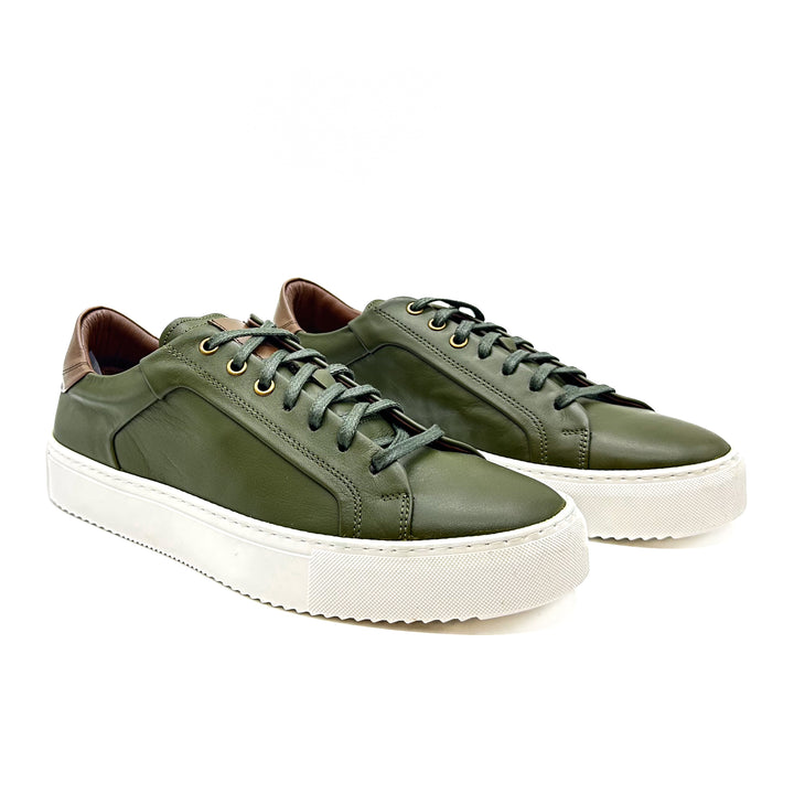 91099 Leather Cup Sole Sneaker - Nail Chocolate
