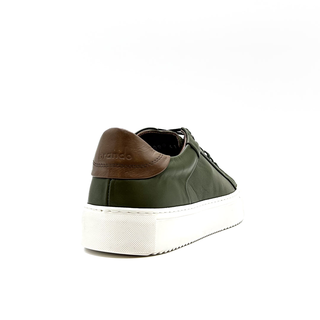 91099 Leather Cup Sole Sneaker - Nail Chocolate