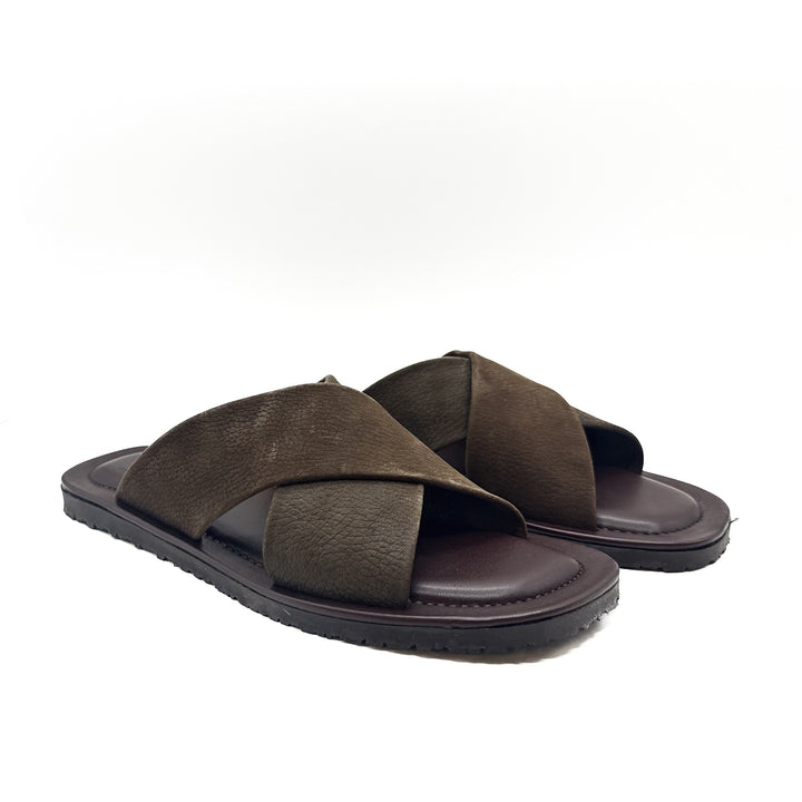 M5332 Leather Cross-over Slide