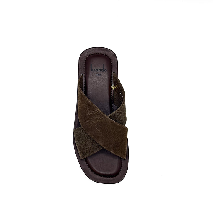 M5332 Leather Cross-over Slide