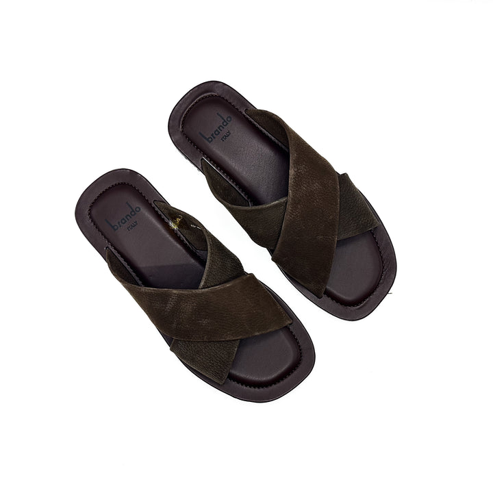 M5332 Leather Cross-over Slide