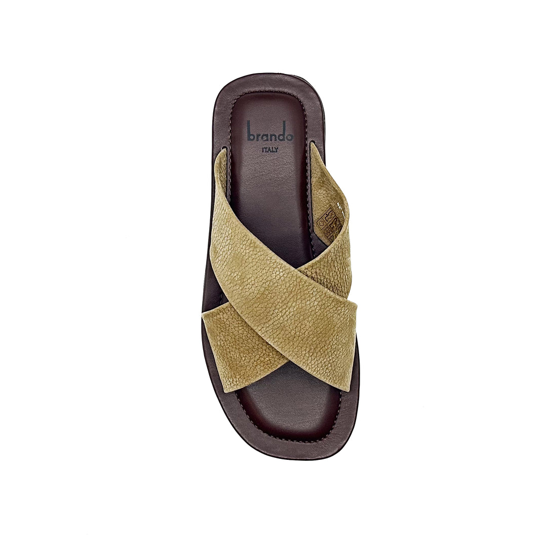 M5332 Leather Cross-over Slide
