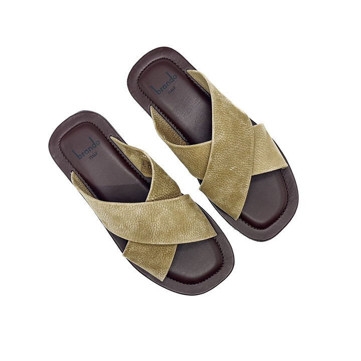 M5332 Leather Cross-over Slide