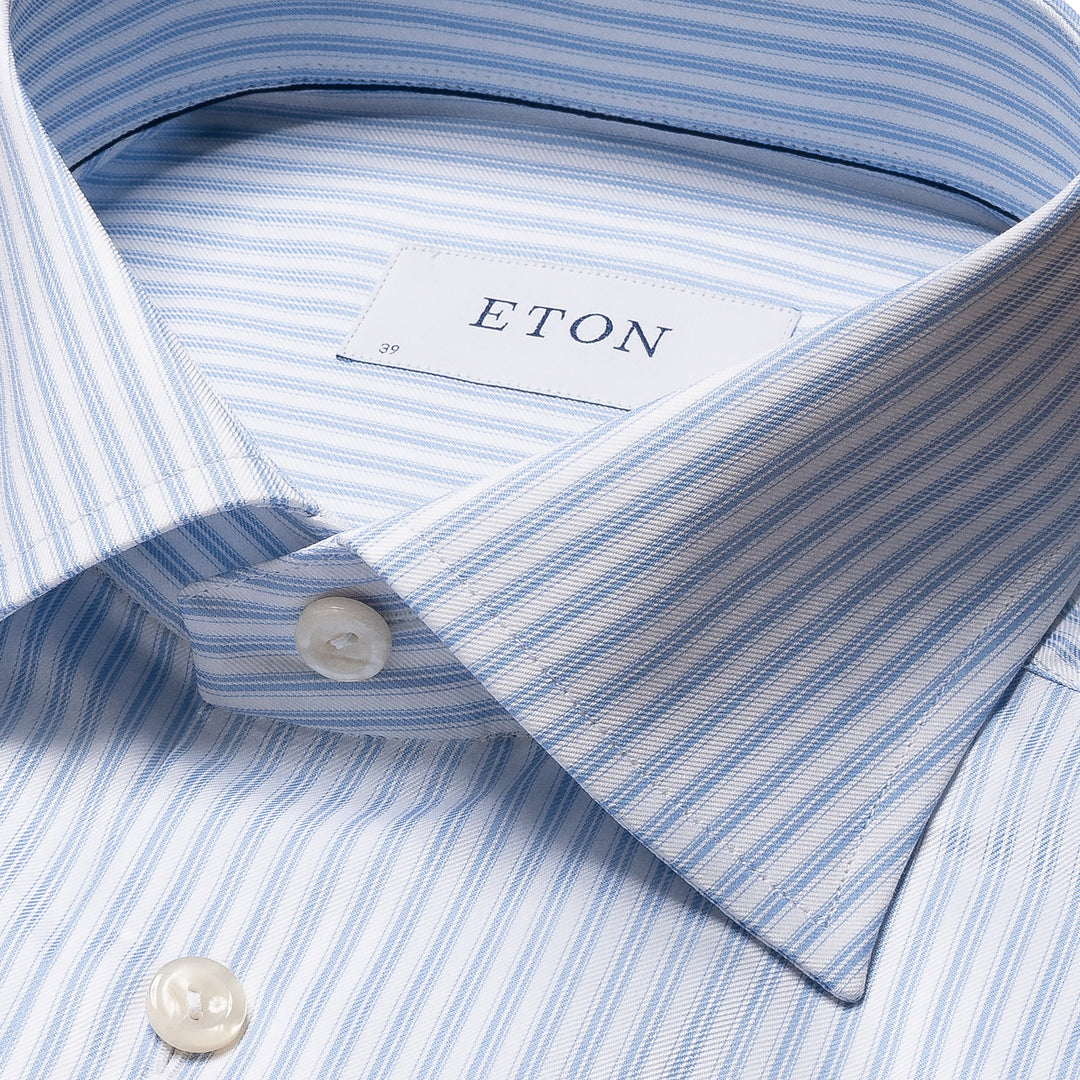 Contemporary Fit Layered Stripe Fine Twill