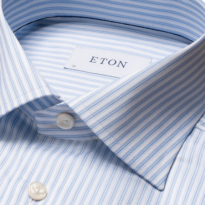 Contemporary Fit Layered Stripe Fine Twill