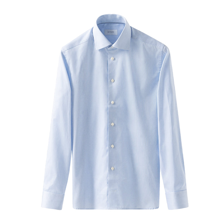 Slim Fit Fine Stripe Signature Twill