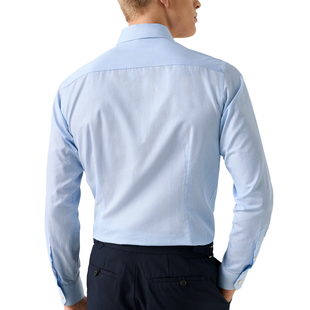 Slim Fit Fine Stripe Signature Twill