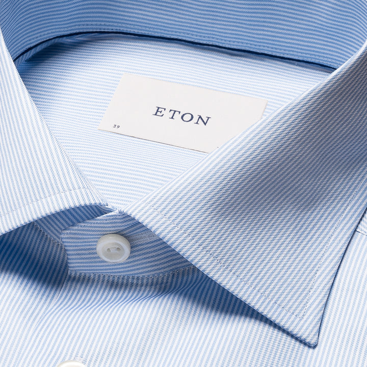 Contemporary Fit Fine Stripe Signature Twill