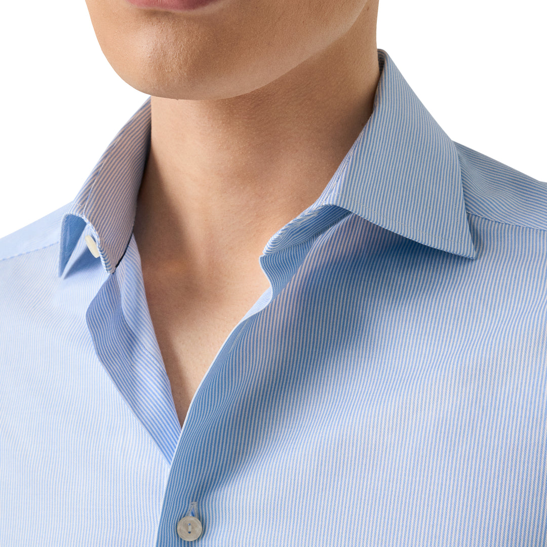 Contemporary Fit Fine Stripe Signature Twill