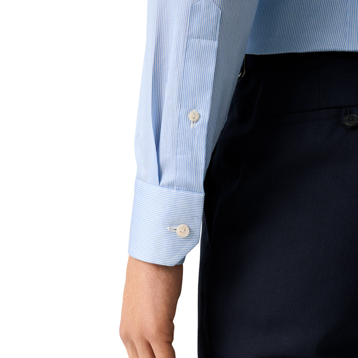 Contemporary Fit Fine Stripe Signature Twill