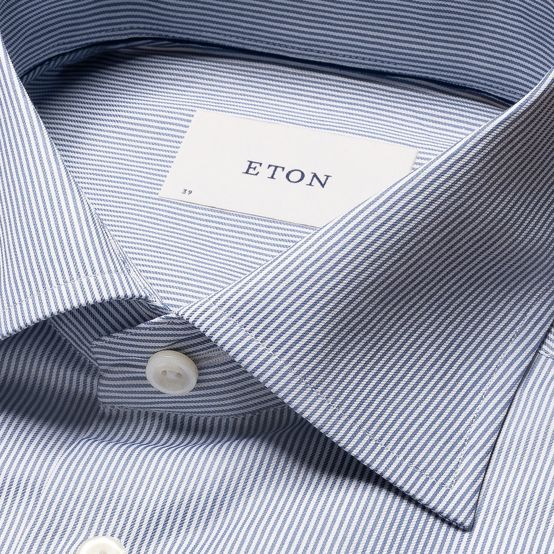 Contemporary Fit Fine Stripe Signature Twill