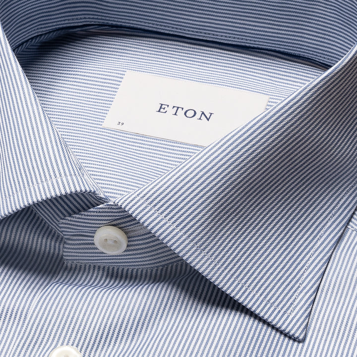 Contemporary Fit Fine Stripe Signature Twill