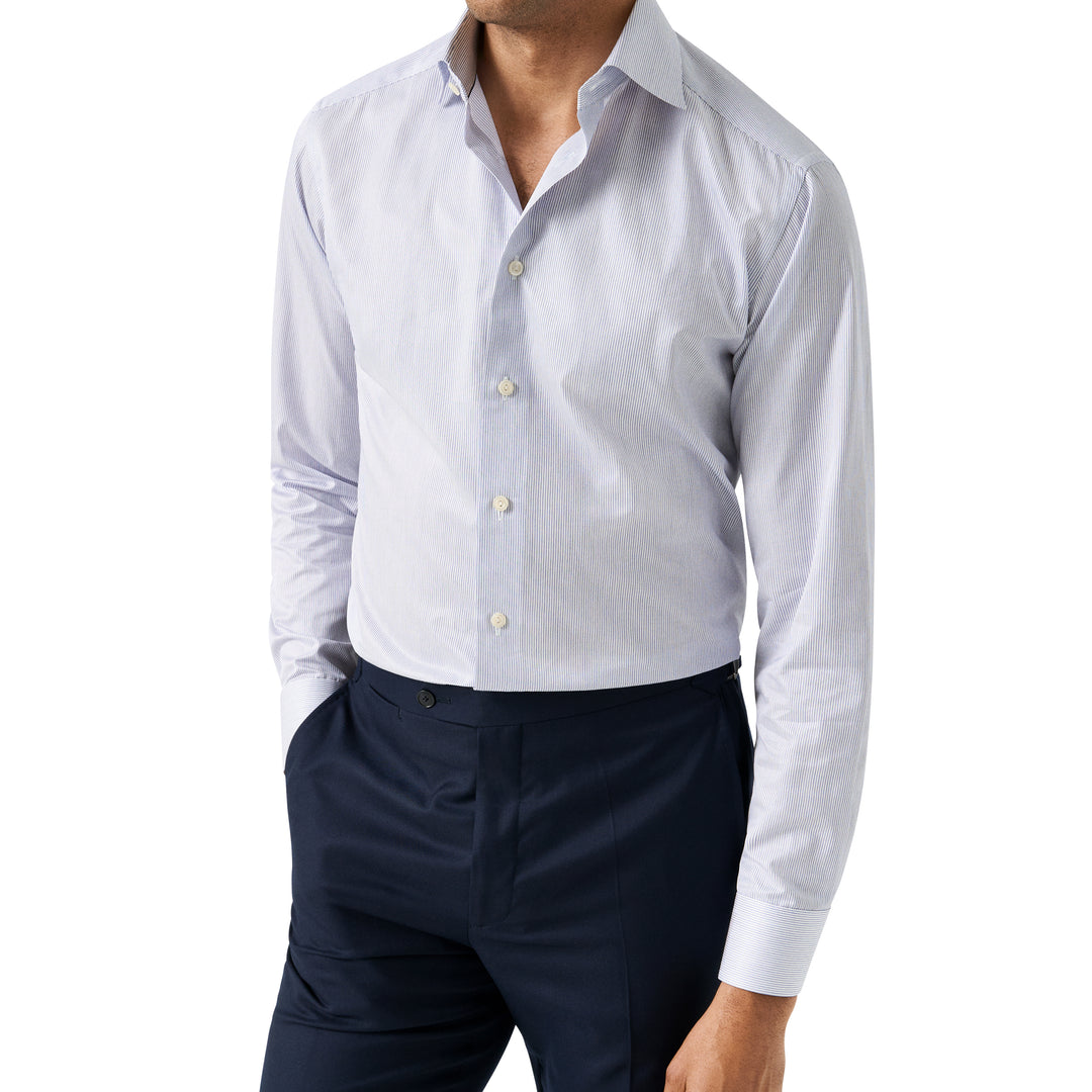 Slim Fit Striped Signature Twill