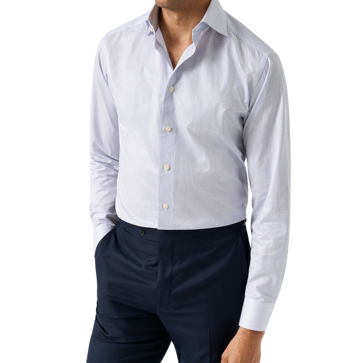 Slim Fit Striped Signature Twill