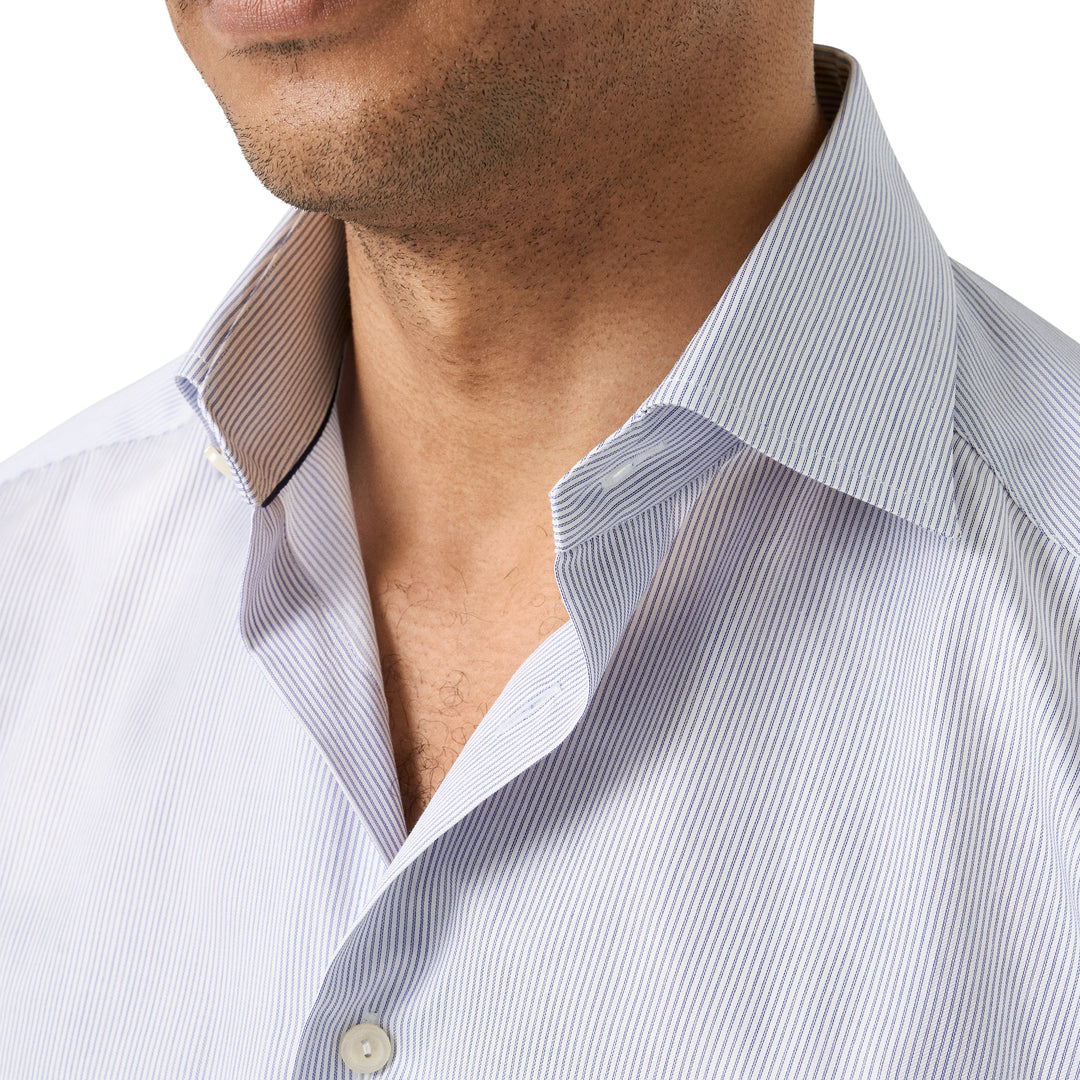 Slim Fit Striped Signature Twill