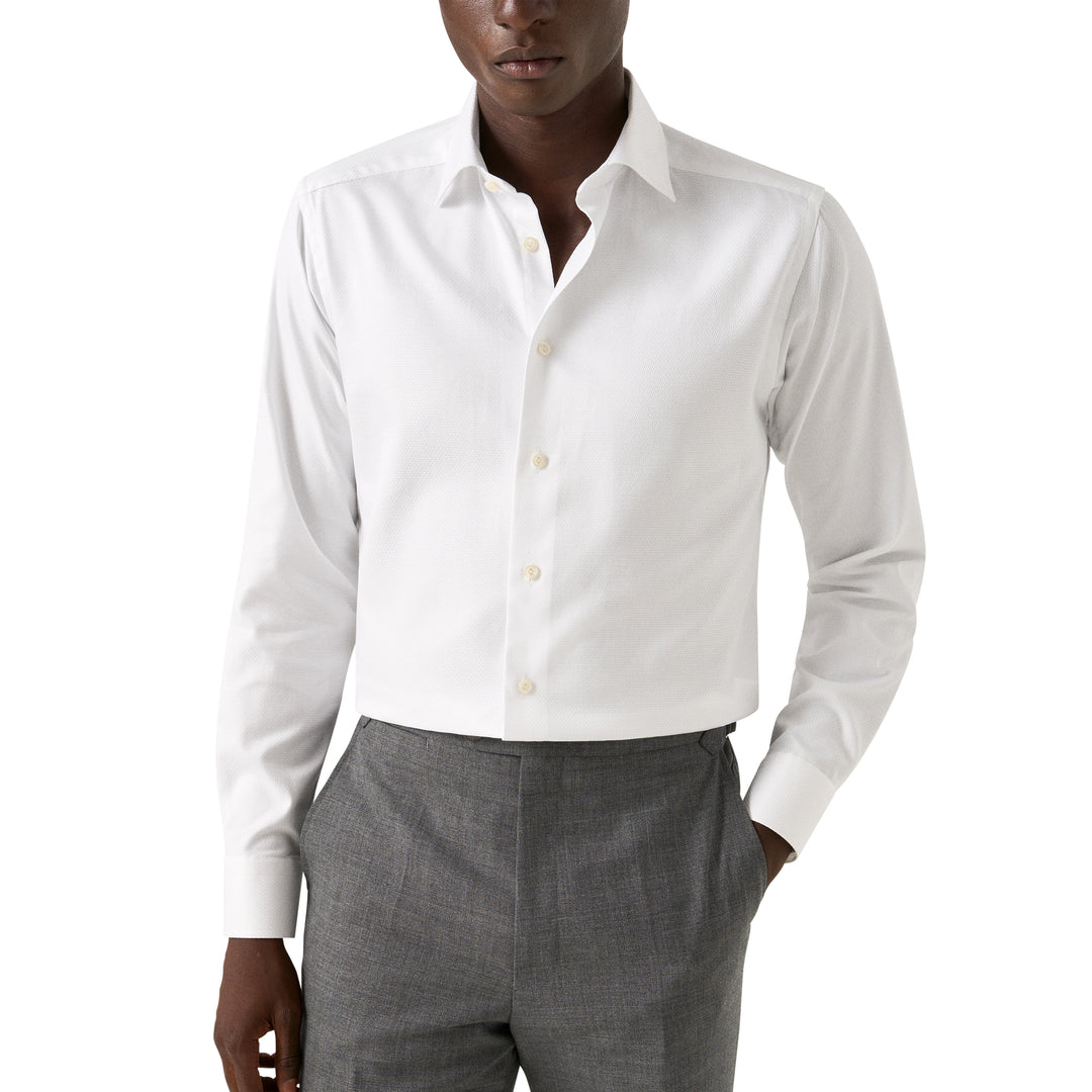 Slim Fit Semi Solid Dobby