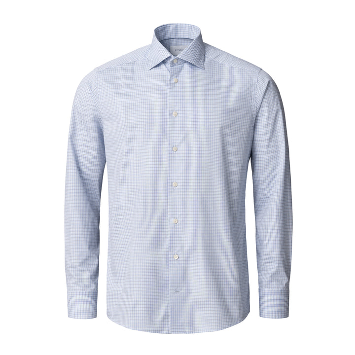 Contemporary fit Micro Check Twill