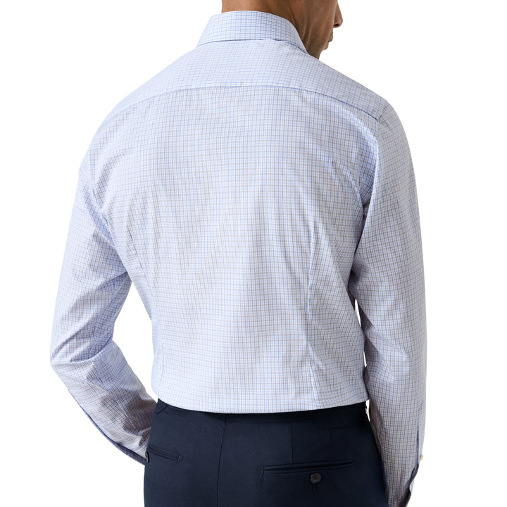 Contemporary fit Micro Check Twill