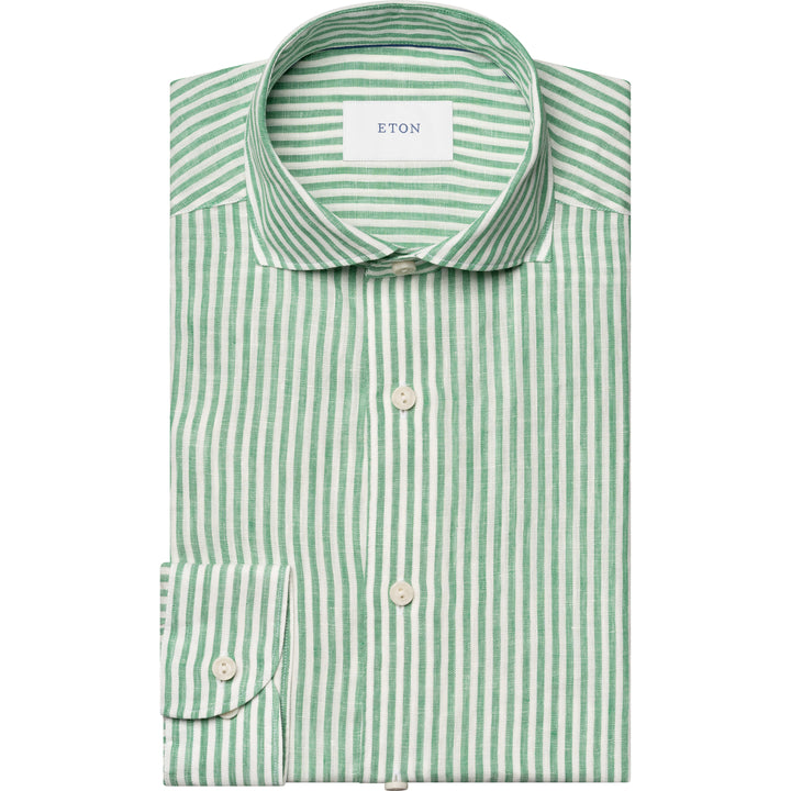 Casual Fit Striped Linen
