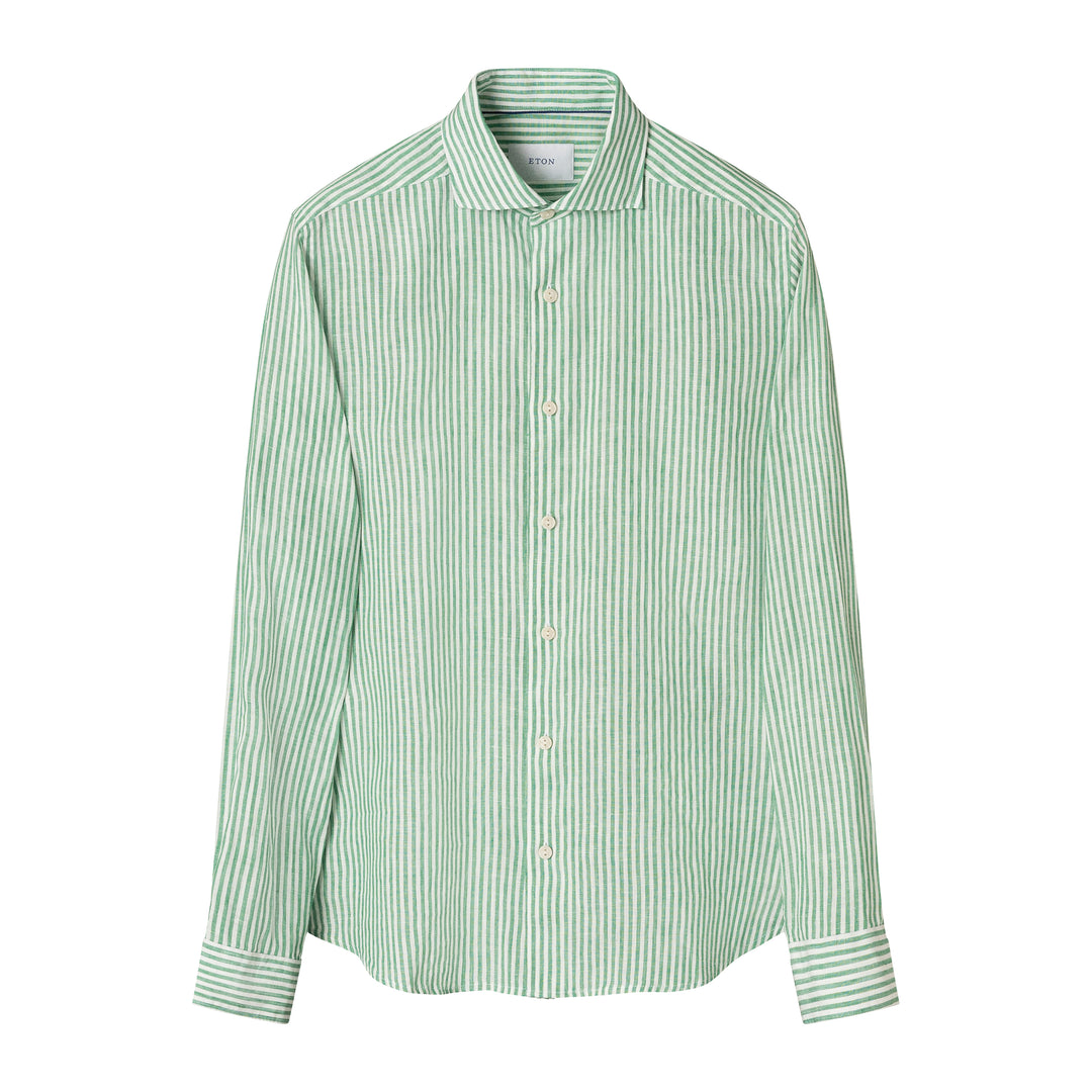 Casual Fit Striped Linen