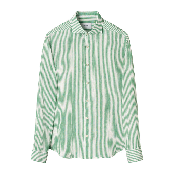 Casual Fit Striped Linen