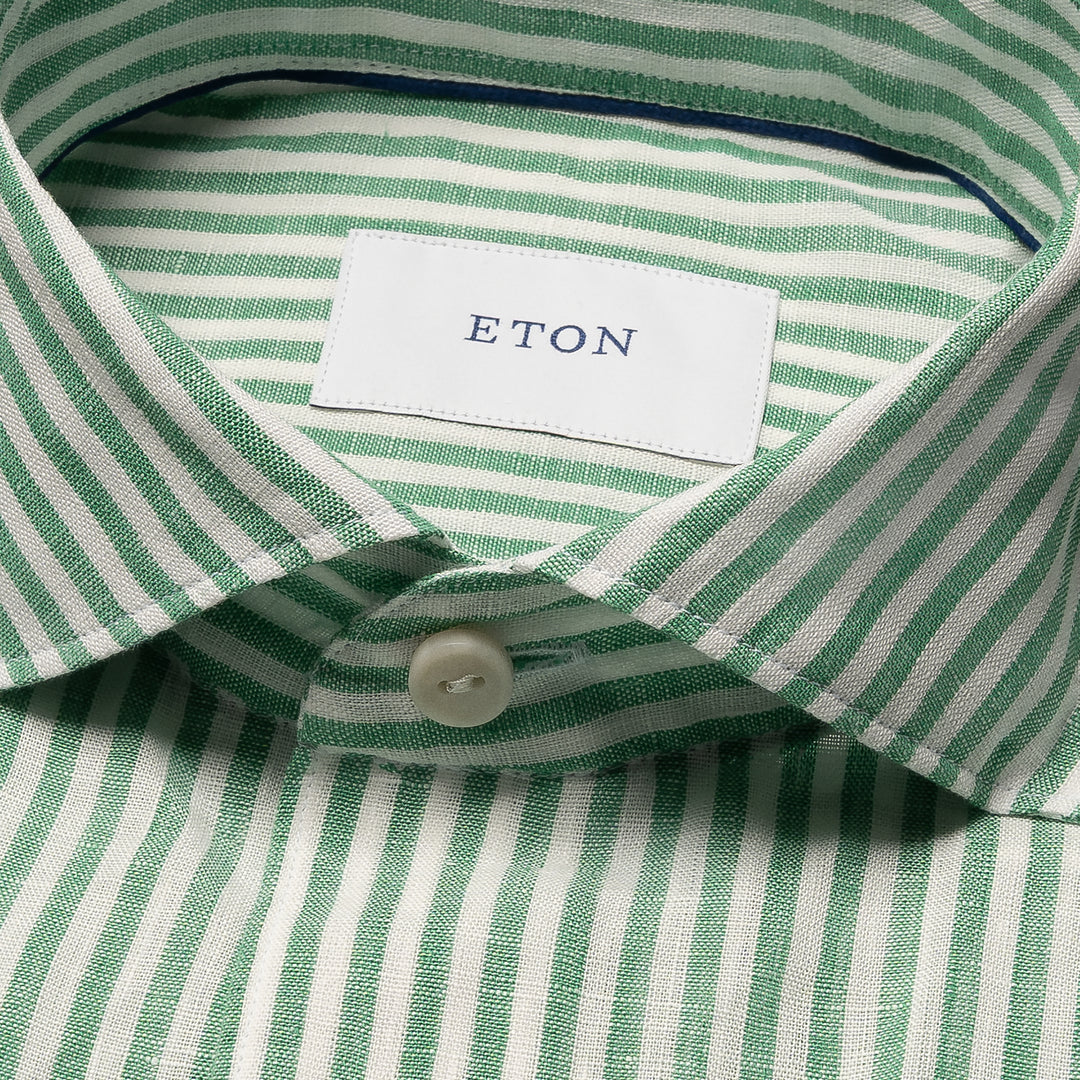 Casual Fit Striped Linen