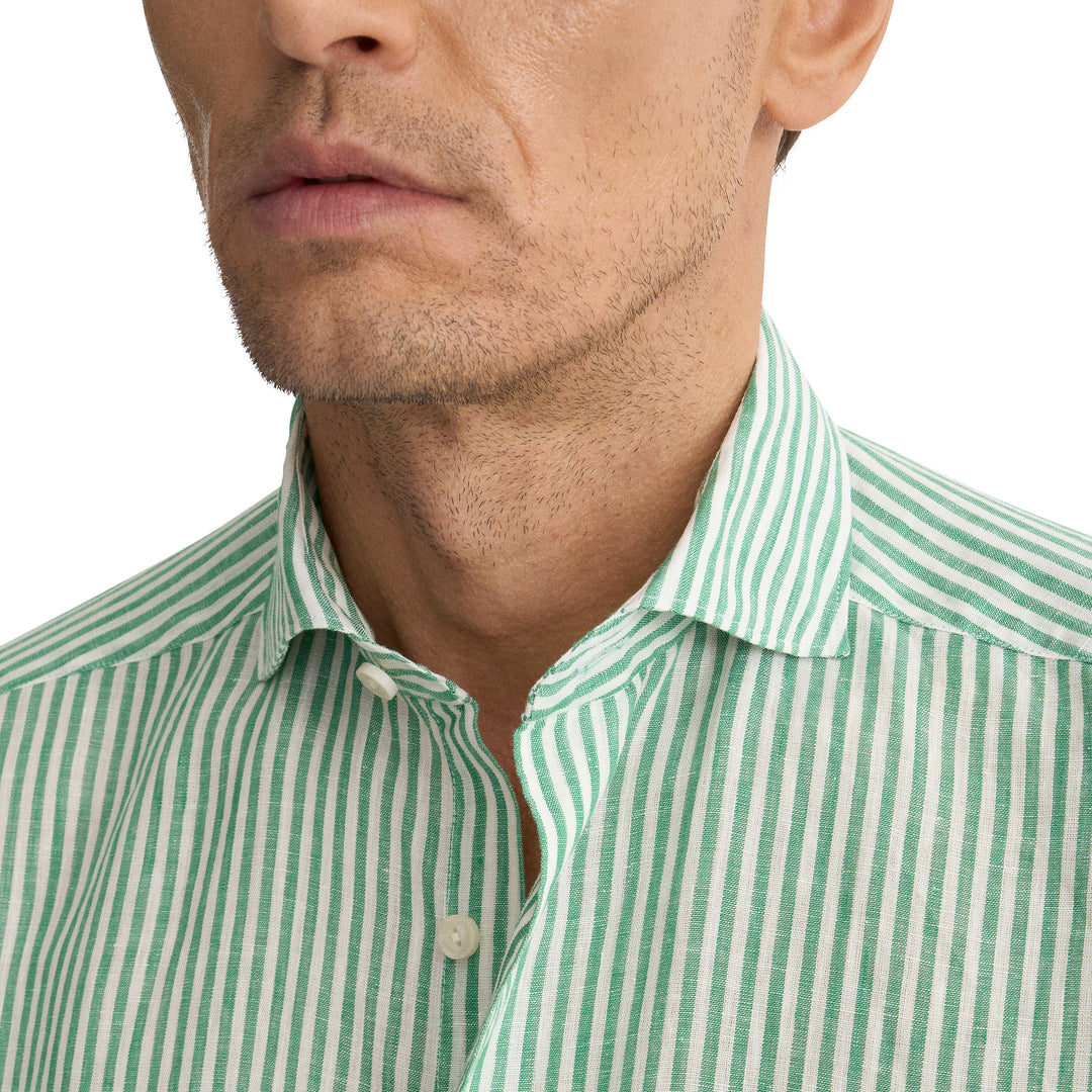Casual Fit Striped Linen