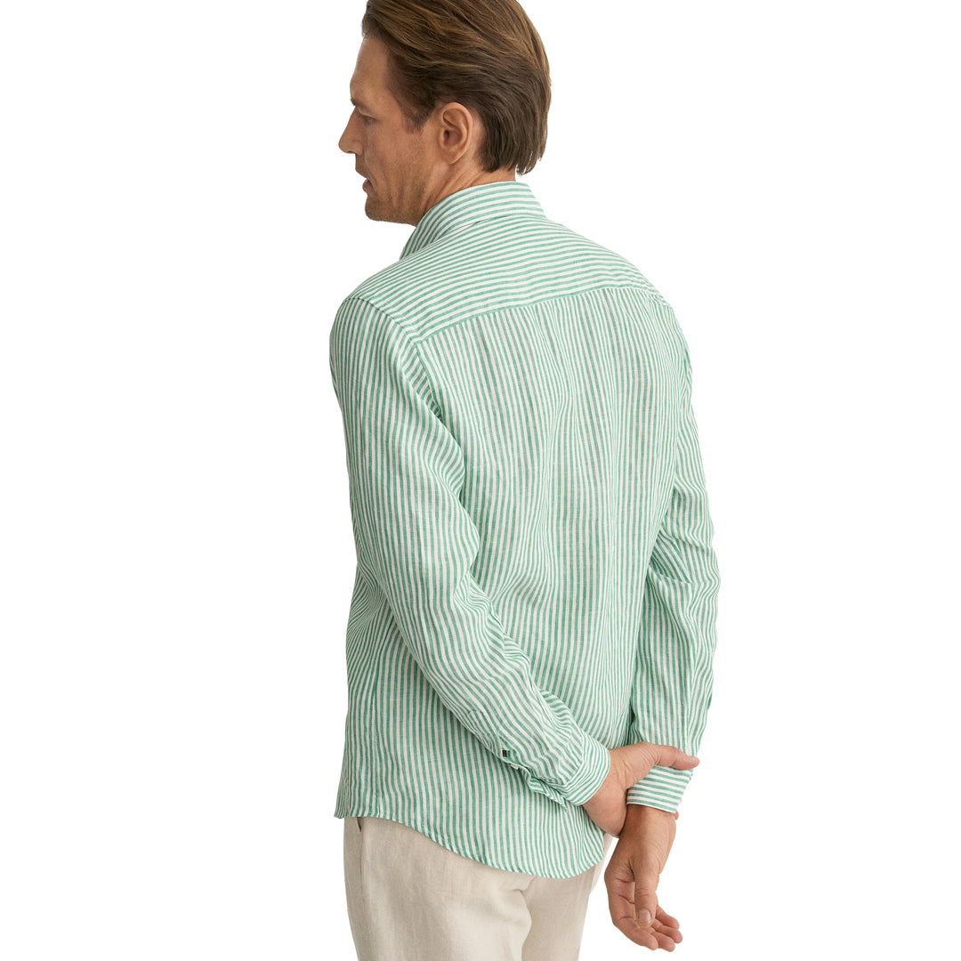 Casual Fit Striped Linen