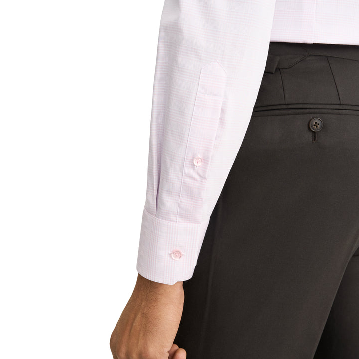 Slim Fit Prince of Wales Check Twill with Colour Coordinated Buttons and Button Thread