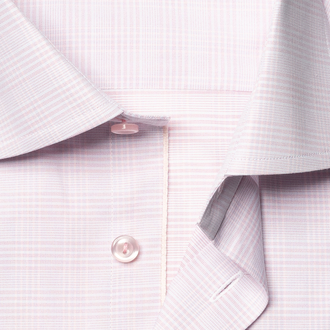Slim Fit Prince of Wales Check Twill with Colour Coordinated Buttons and Button Thread