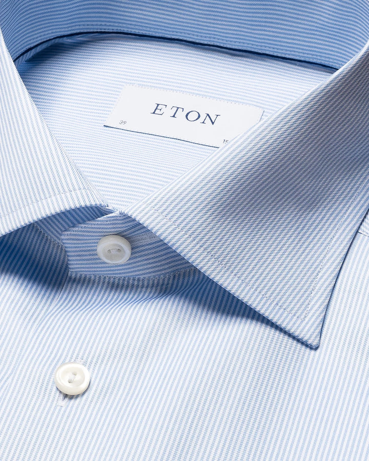 Contemporary Fit Fine Stripe Signature Twill