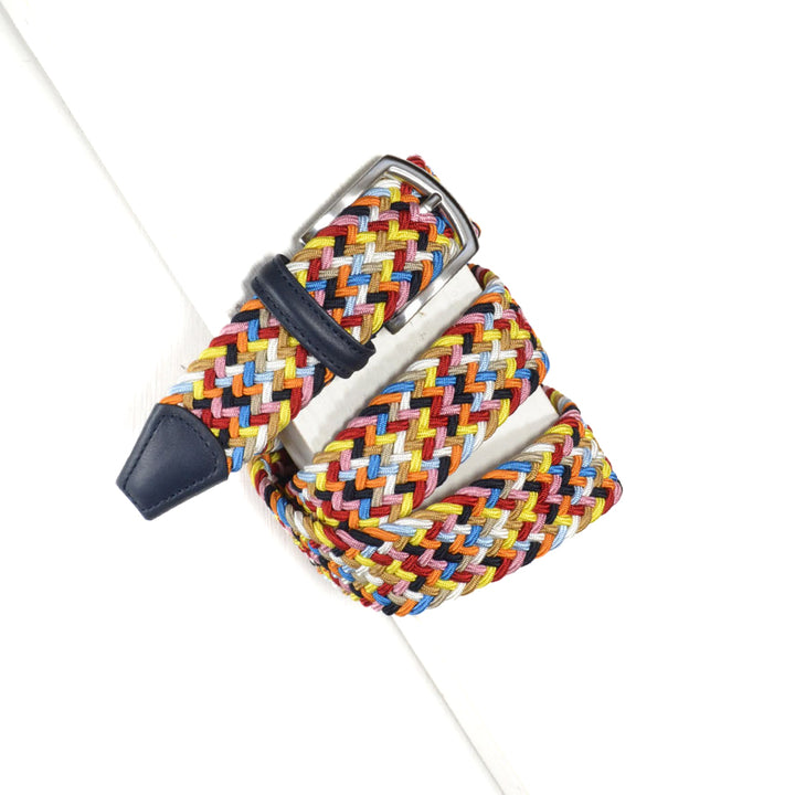 Classic Multi Colour Elastic Woven Belt