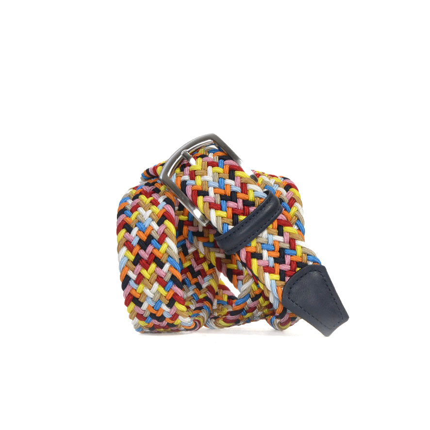 Classic Multi Colour Elastic Woven Belt