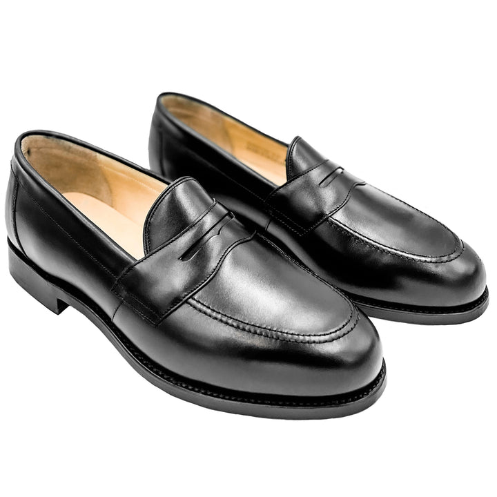 Portsmouth Black Calf Leather Penny Loafer